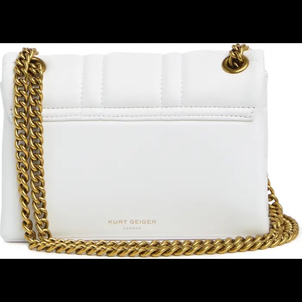 Kurt Geiger London Kensington White Union Jack Leather Crossbody Bag - Picture 6 of 9